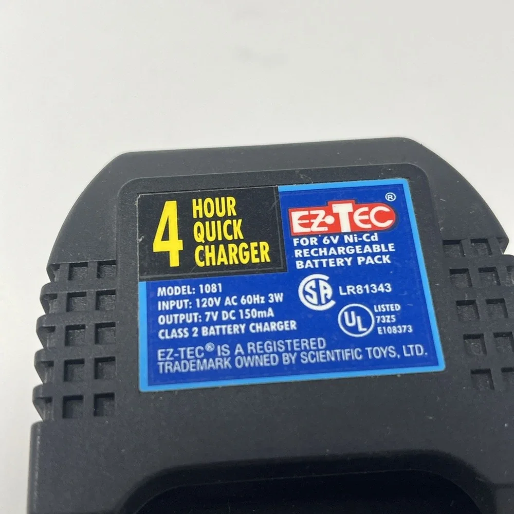 EZ Tec 4 Hour Quick Charger Model 1081‎ For 6v Batteries Ni-Cd